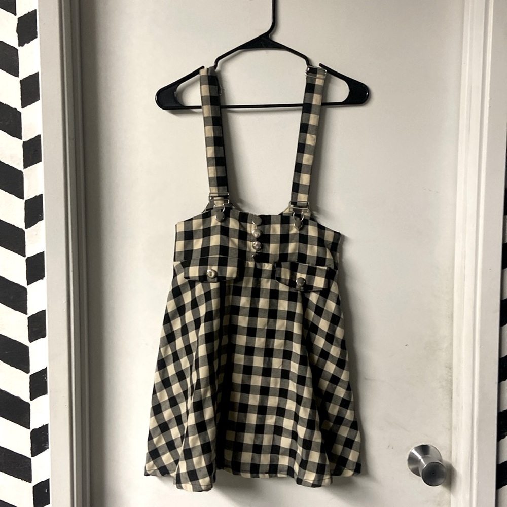 Hot Topic Plaid Jumper with Bow